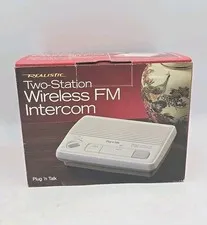 Vintage Realistic Two-Station Wireless FM Intercom 43-204 Plug N Talk TESTED