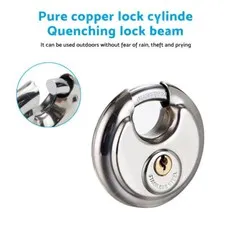 Stainless Steel Discus Padlock Suitable for Shed Garage Fence 40D