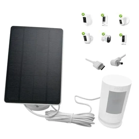 Solar Panel for Ring Camera, 3W Solar Panel Charger Compatible with Ring