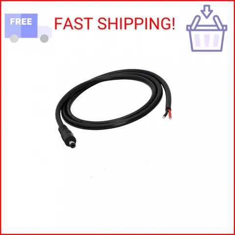 SHANFEILU DC Power Pigtails Cable DC 5.5mm x 2.1mm Male Plug to Bare Wire Open E