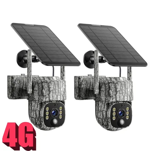 Voopeak TC32 4G Trail Camera 2.5K Solar PTZ Security Cam Hunting Wildlife 2 Pack