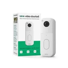 Blink Video Doorbell Battery Powered, Head-to-Toe HD View White two year battery