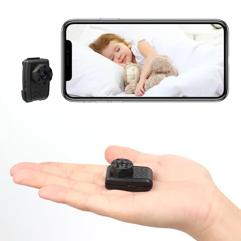 Mini Camera Wireless with 1080P Small Surveillance Cameras Back Clip Wearable...