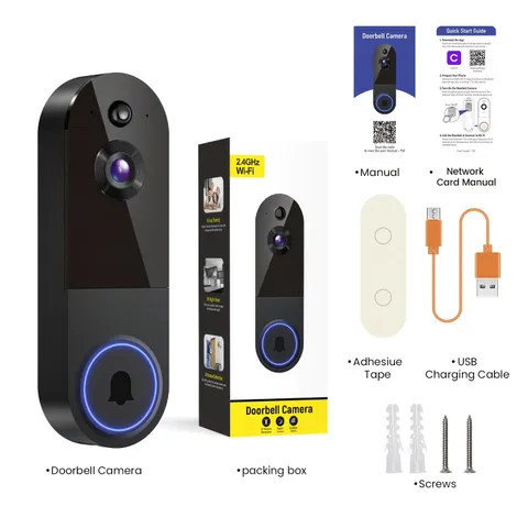 1/2PC Wireless Video Doorbell Camera Smart Home Security WiFi 1080P Night Vision