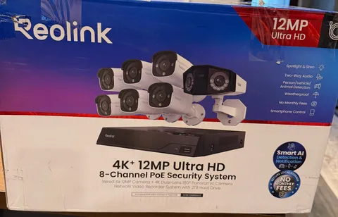 Reolink 4k+ 12MP Ultra hd 8-channel Poe Security System 