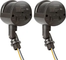 2 Pack Motion Sensor, 180-Degree Replacement Motion Detector, Adjustable Time &