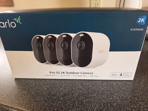 4x Arlo Pro 5S 2K Spotlight Camera Wireless Home Security Cams w/ Base Hub Solar