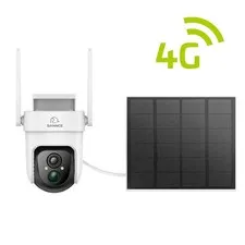 SANNCE 4G LTE Cellular Wireless Security Camera, Solar Powered, 3MP Pan & Tilt