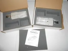 X2 Howard Enterprises Color Ccd Tele Camera Ha5900-b Pentax Tv Lens 25mm 1:1.4