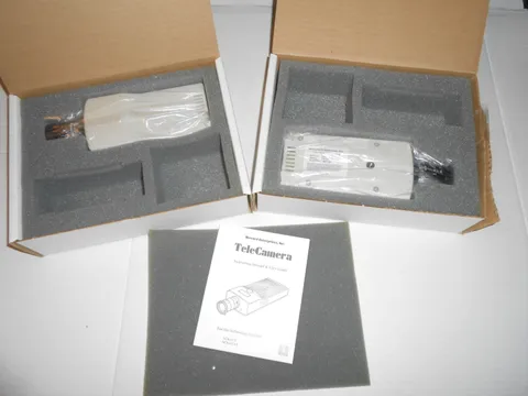 X2 Howard Enterprises Color Ccd Tele Camera Ha5900-b Pentax Tv Lens 25mm 1:1.4