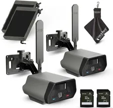 Defend Cellular Security Camera 2-Pack Bundle – 2 Solar Panels + 2 Lexar 32GB