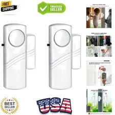 Security Door Window Alarm, 90DB Wireless Sensor Door Window Burglar Alarm, D...