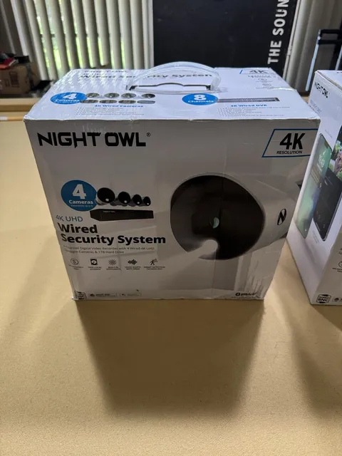 NEW Night Owl 8 Channel 4K Bluetooth DVR w/ 1TB Hard Drive & 4 Wired UHD Cameras