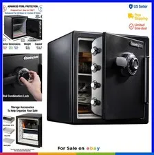Fire Resistant Waterproof Safe 1.23 Cubic Foot Dial Combination Lock Steel
