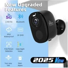 Outdoor/Indoor Wireless Camera, 5G/2.4G, Color Night Vision