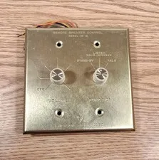 VTG Emerson-Rittenhouse Intercom Remote Station IR-25 IR-15 Gold Brass Plate NOS
