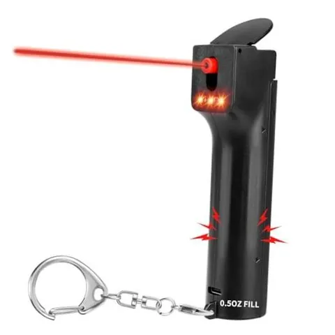 3-in-1 Personal Safety Alarm and Pepper Spray Combo for Women - Max Black