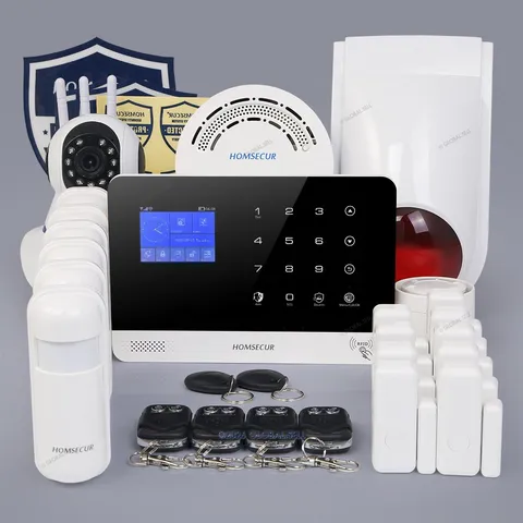 HOMSECUR Motion Sensor Alarm Security System Kit With HD IP Camera Door Sensors