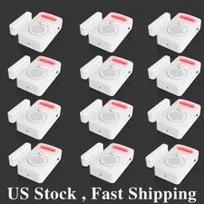 Wireless Voice Alarm Doorbell Door Windows Reminder 90dB 3-Level Volume Kid × 12