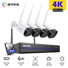 ANNKE 4K 16CH NVR Wireless Security IP Camera System Two Way Audio 2TB AI