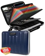 DOZAWA Fireproof Document Box Lock Deepblue