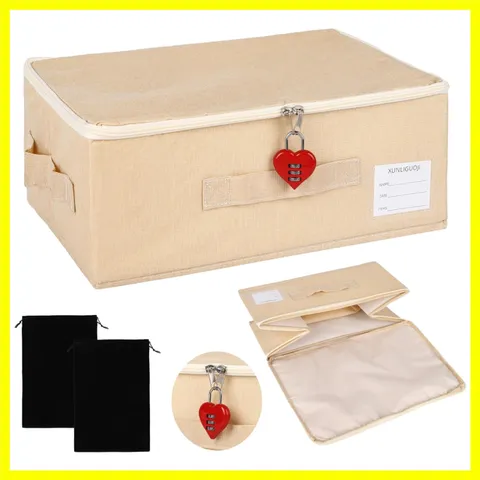 Discreet Toy box with lock,locking storage1, red lock, small | Locking storeg...
