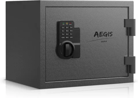 AEGIS Fireproof Safe Box, 1.2 Cubic Feet Small Fire Steel Security Home Safe wit