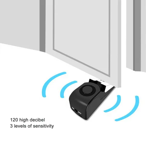 Door Stop Security Alarm Anti Theft 120db 3 Levels Sensitivity Door Stopper KHHR