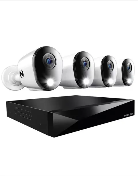 Night Owl 2K HD Wired Security System with 4 Cameras and 12 Channel DVR