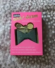 💥NWT BlingSting Ahh!-larm Black Glitter Bow 115 Decibel Alarm Light Keychain💥