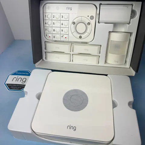 Ring Alarm Wireless Home Security 10 Kit (1st Gen) - White 4K11S7. Open Box
