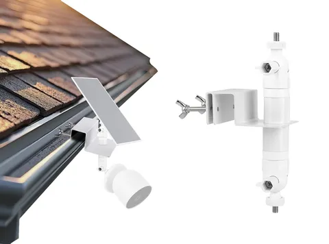 LOOKZOZO 2-in-1 Gutter Mount for Google Nest Cam (Battery) and Solar Panel, W...