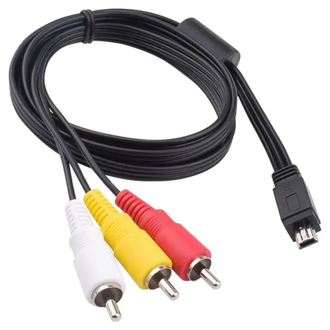 Mini USB to 3 RCA Cable AV Stereo Audio Video Cable Replacement for AVC-DC400...