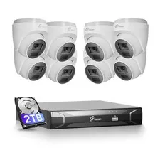 Loocam 4K PoE Security Camera System 2TB, Two-Way Audio, Smart AI Detection