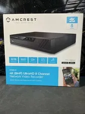 Amcrest NV4108-A2 Network Video Recorder 4K 8MP UltraHD 8 Channel - New & Sealed
