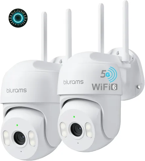 blurams 2Pack Security Cameras Outdoor Wired 2K 360° PTZ Outdoor Security Ca...
