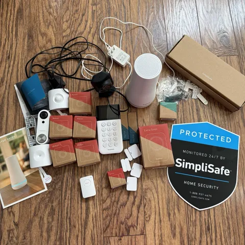 SimpliSafe Home Security System Base Station Keypad Motion Glassbreak Sensor Lot