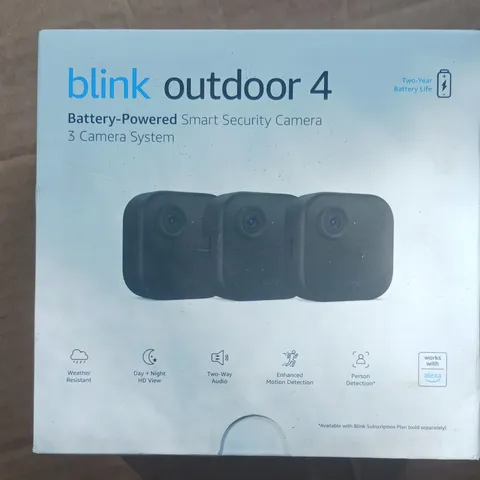 Blink Outdoor 4 (4th Gen) 3 Camera Wireless HD Home Security System New 2024 ✨