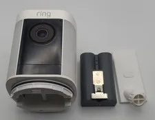 Ring Spotlight Cam Pro 5E62E9 White Outdoor Wireless Security Camera - READ!