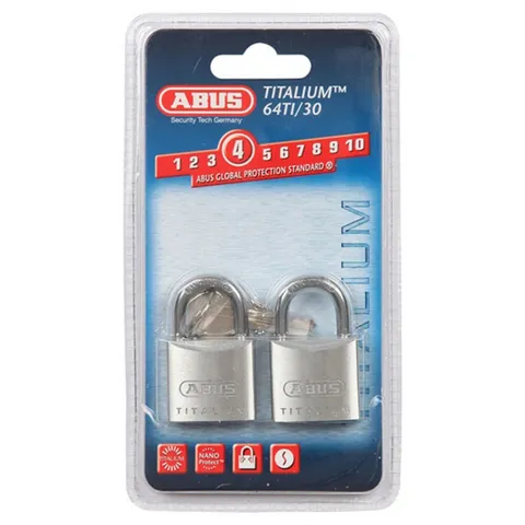 Padlock Pair. 2 KEYED ALIKE Abus 30mm Padlocks -Free Postage-64TI30TWINSC