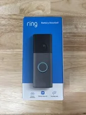 Ring Battery Doorbell newest model Retinal 2K with wide-angle video Speckle Gray