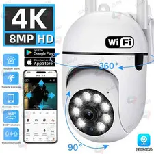 Wifi Surveillance Camera 8MP HD Wireless Security PTZ Camera AI Human Tracking T