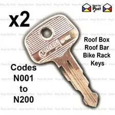 2x Land Rover Roof Box or Roof Bar Keys Range Rover Discovery Evoque Defender