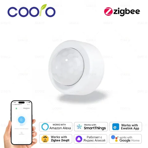 Zigbee Mini PIR Motion Sensor Human Motion Infrared Detector Security Alarm