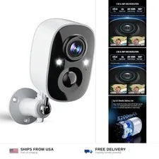 Security Cameras Wireless Outdoor, 2.5K WiFi Battery Powered Cameras for Home...