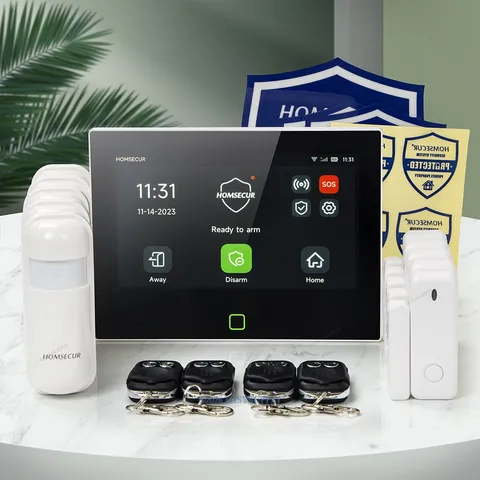 HOMSECUR Wireless WIFI 4G LCD SMS Autodial Home 7" Alarm System Touch Screen