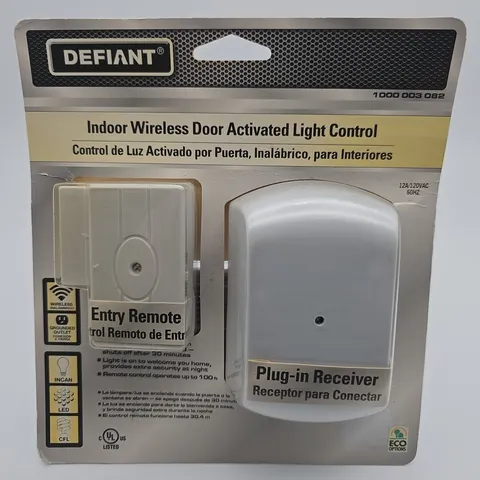 Wireless RF Door Entry with Receiver Lighting Control By Defiant with Batteries