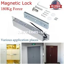 Magnetic Door Lock Kit 180KG Concealed Lock 12V Access Electromagnetic