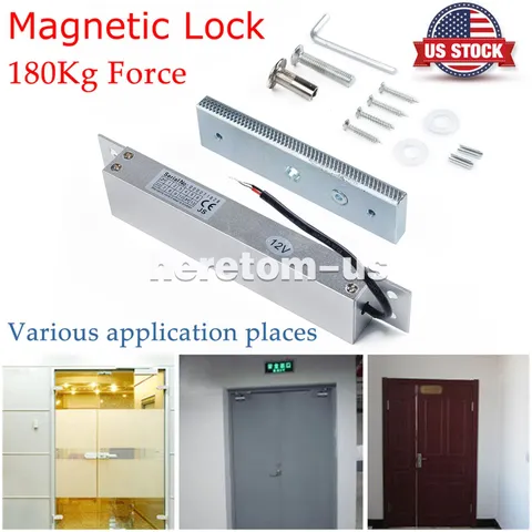 Magnetic Door Lock Kit 180KG Concealed Lock 12V Access Electromagnetic