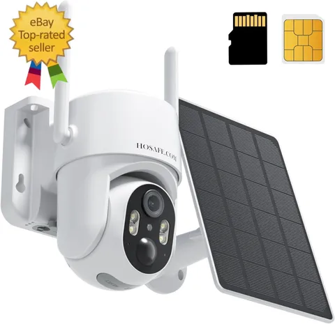 4G LTE Cellular Security Camera No Internet Needed, 2K Solar No Wifi Security Ca